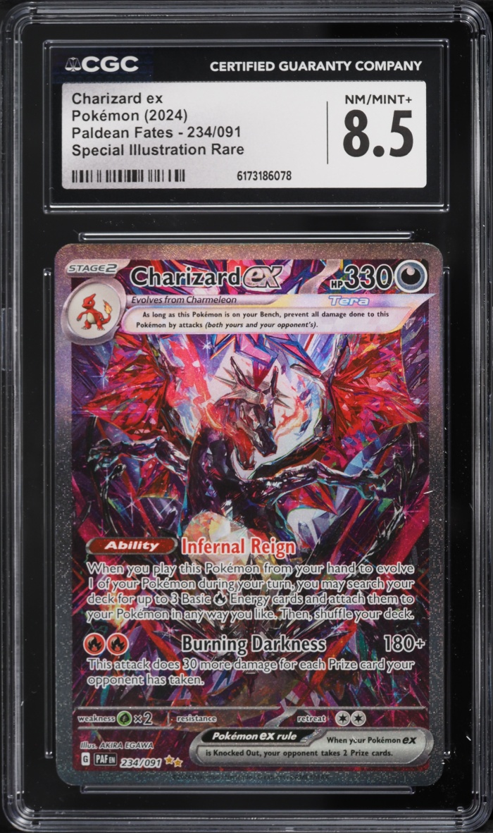 2024 Pokemon Scarlet & Violet Paldean Fates SIR Charizard ex #234 CGC 8.5 NM-MT+