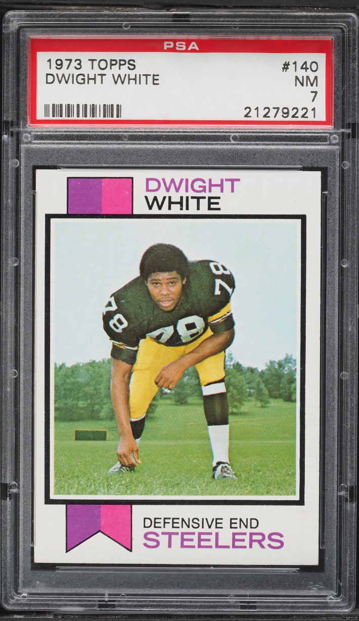 1973 Topps Football Dwight White ROOKIE #140 PSA 7 NRMT