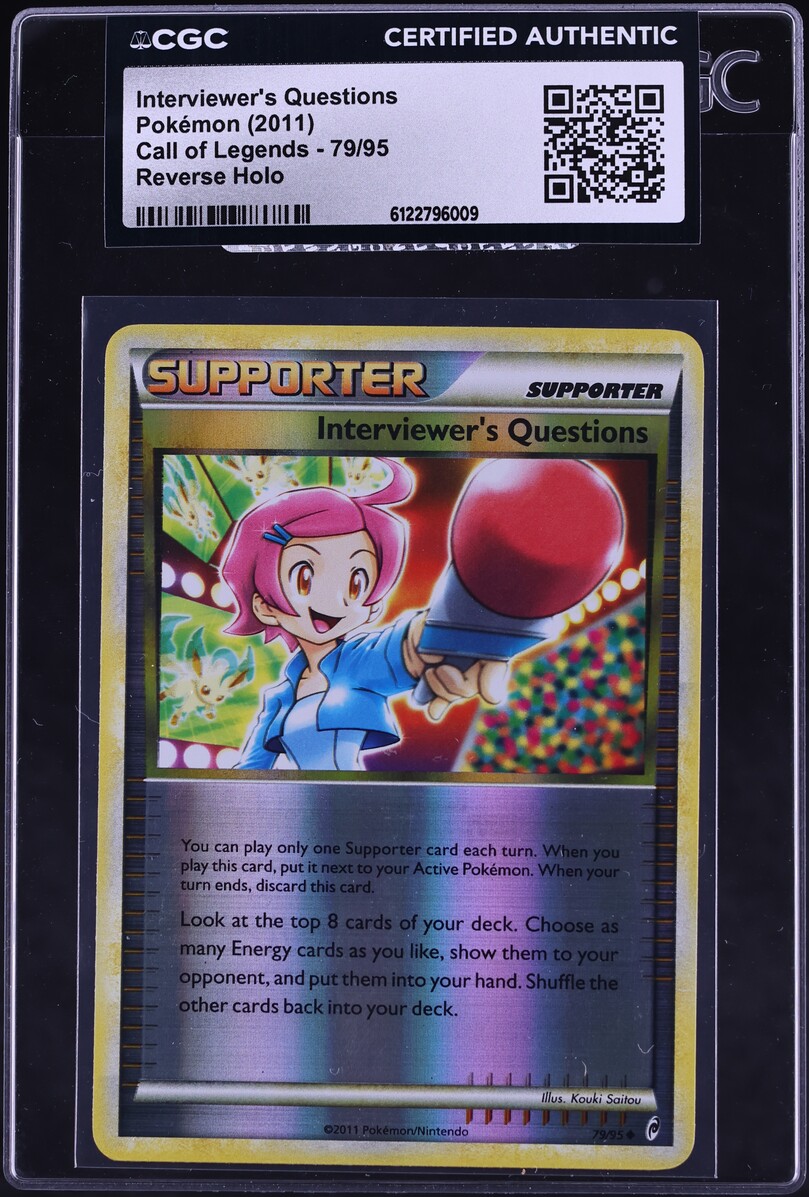2011 Pokemon Call Of Legends Reverse Holo Interviewer's Questions #79 CGC AUTH