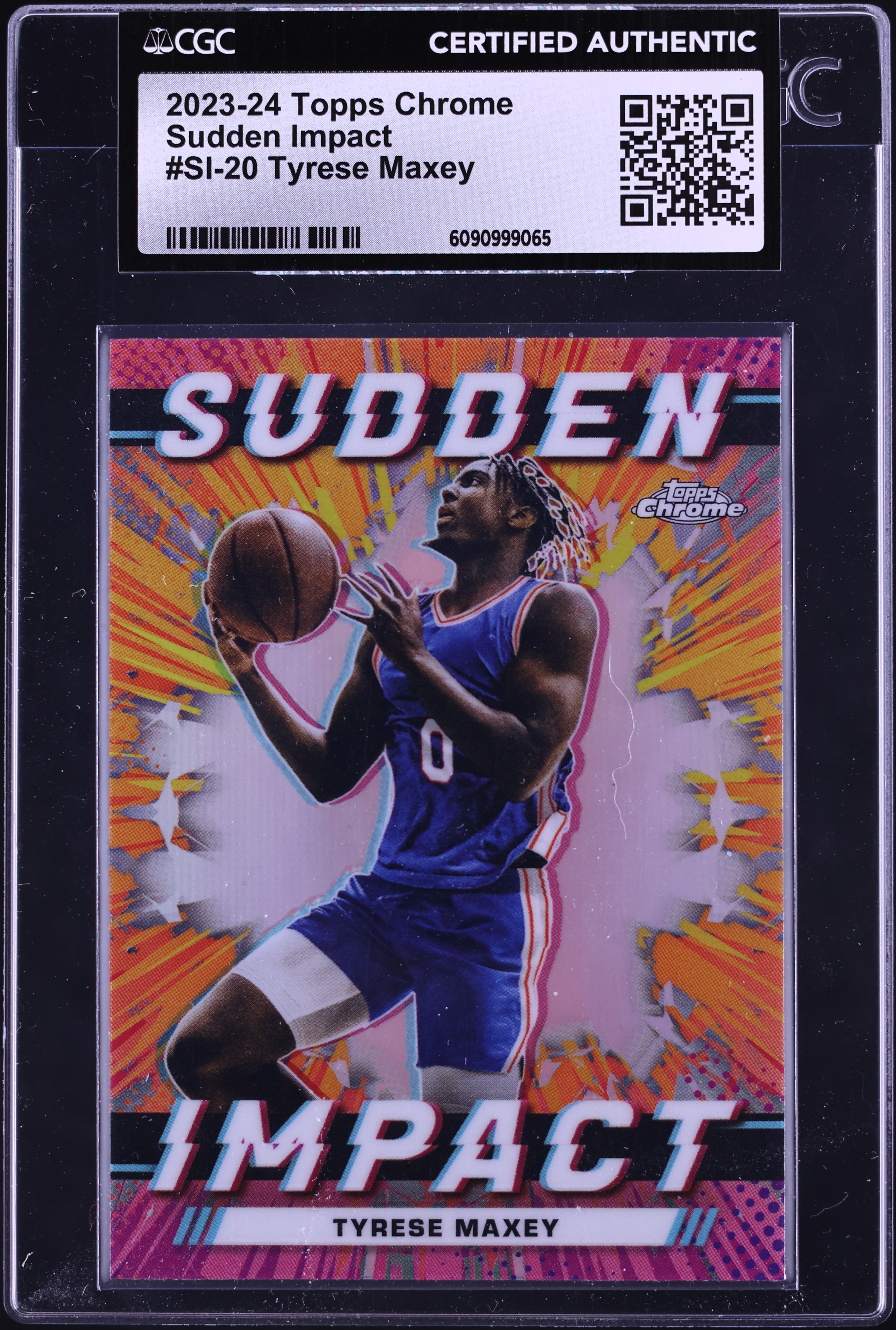 2023 Topps Chrome Sudden Impact Tyrese Maxey #SI-20 CGC AUTH on