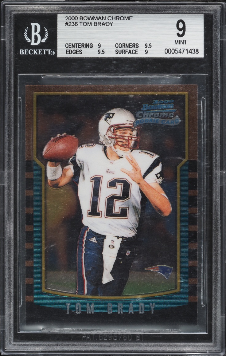 2000 Bowman Chrome Tom Brady ROOKIE #236 BGS 9 MINT