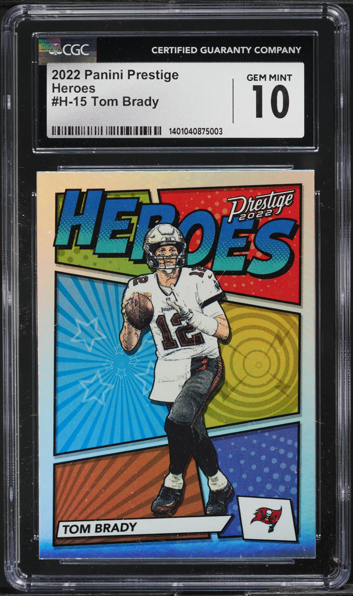 2022 Panini Prestige Heroes Tom Brady #H-15 CGC 10 GEM MINT