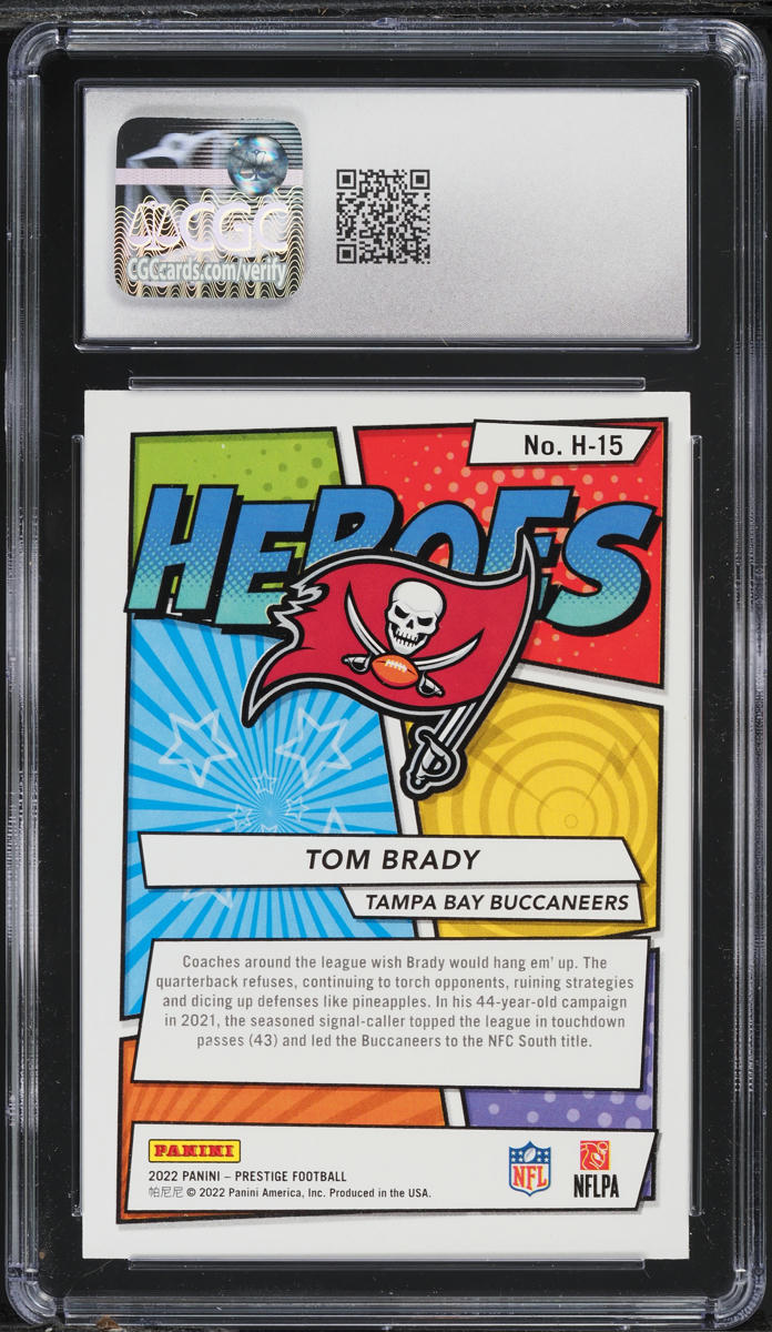 2022 Panini Prestige Heroes Tom Brady #H-15 CGC 10 GEM MINT