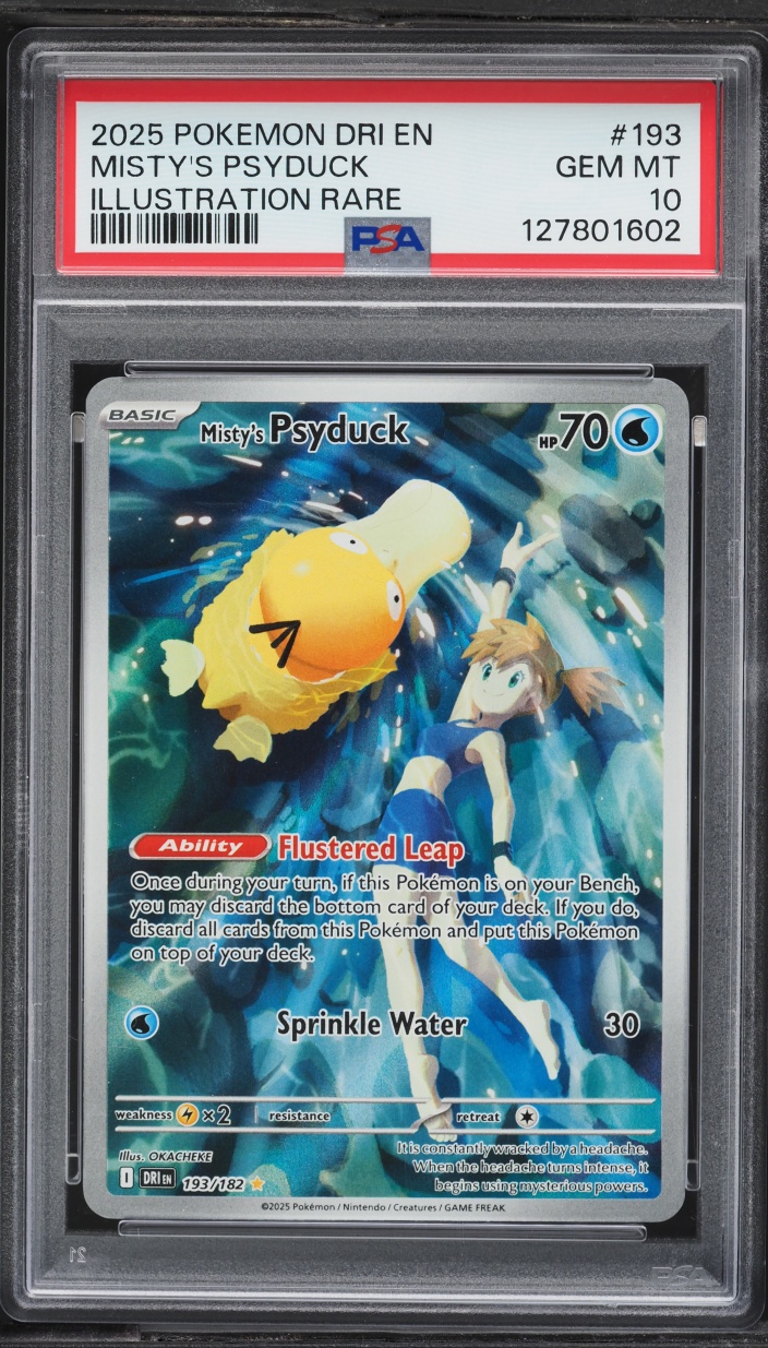 2025 Pokemon Scarlet & Violet Destined Rivals IR Misty's Psyduck #193 PSA 10 GEM MINT