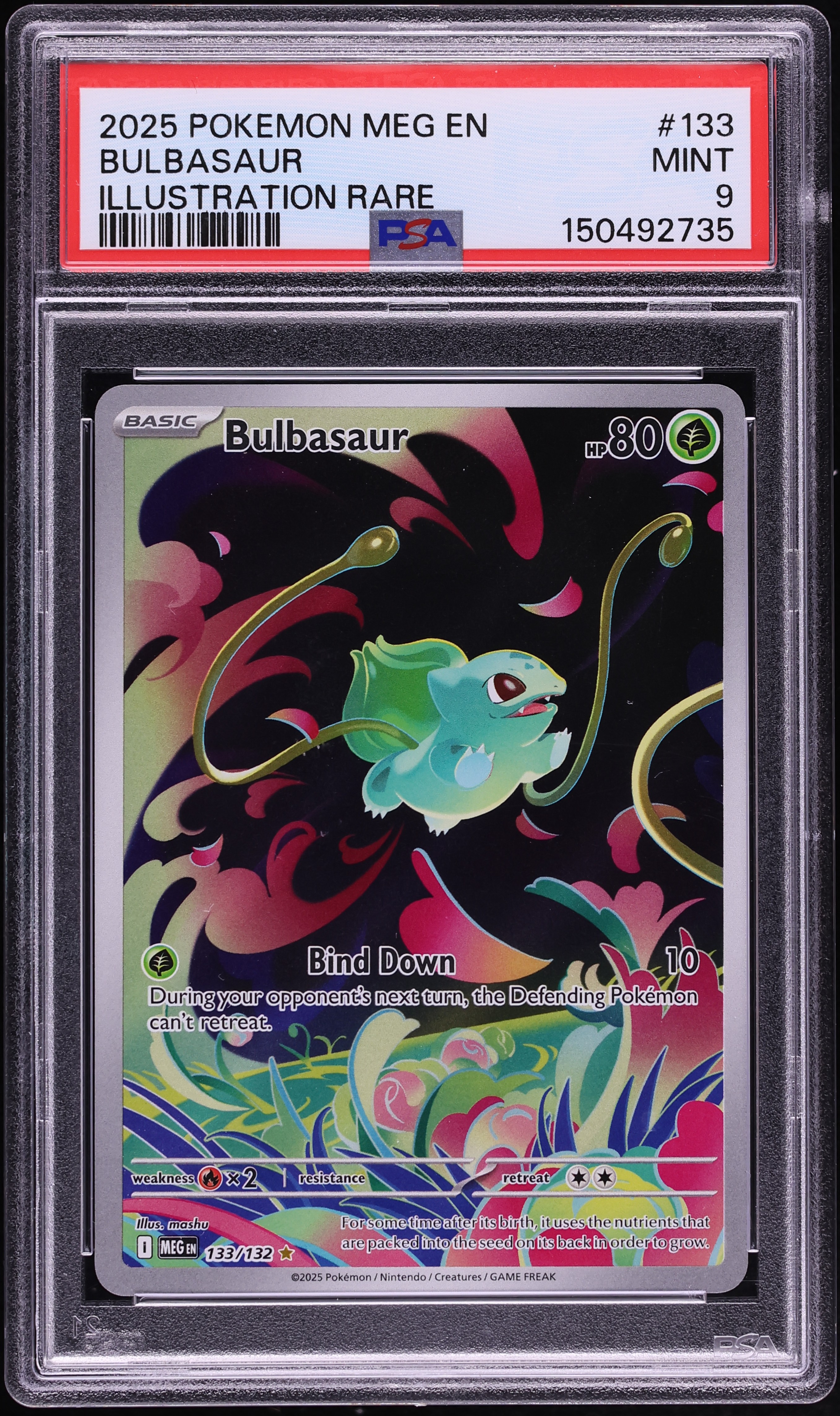 2025 Pokemon Mega Evolution IR Bulbasaur #133 PSA 9 MINT