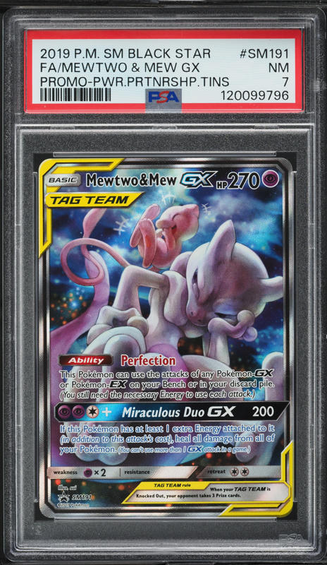 2019 Pokemon Sun & Moon Unified Minds Mewtwo & Mew GX #71 PSA 10