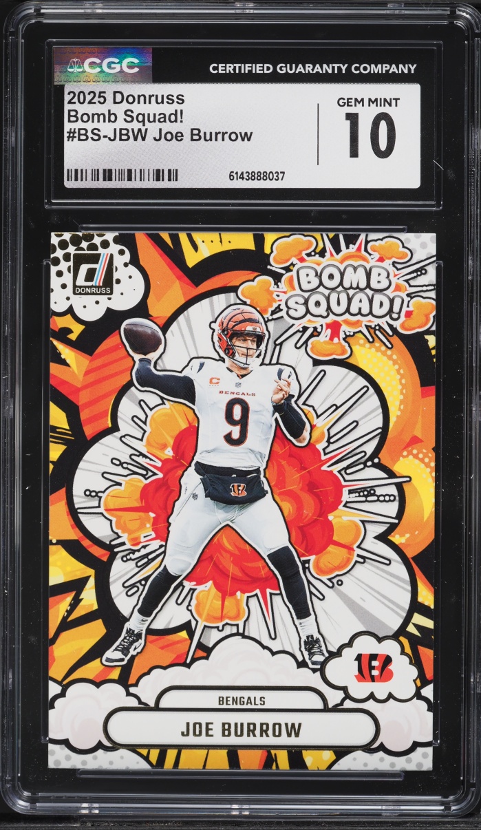 2025 Donruss Bomb Squad! Joe Burrow #BS-JBW CGC 10 GEM MINT
