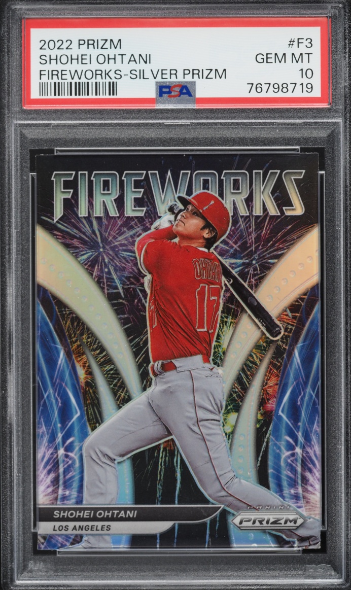 2022 Panini Prizm Fireworks Silver Shohei Ohtani #F3 PSA 10 GEM MINT