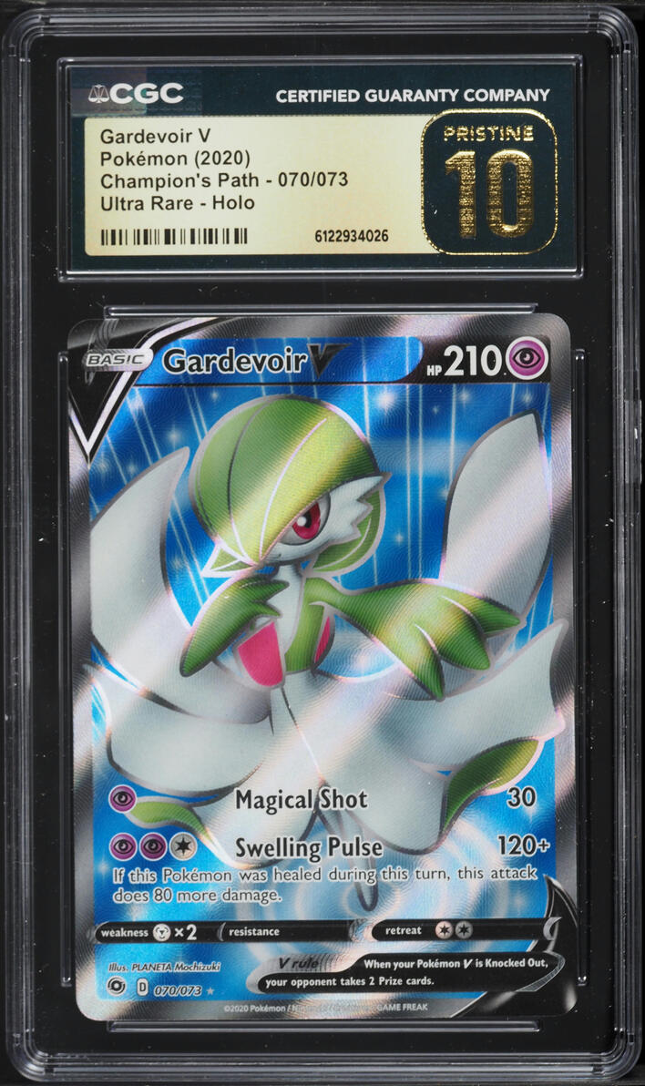 2020 Pokemon Sword & Shield Champion's Path Full Art Gardevoir V #70 CGC 10 PRISTINE