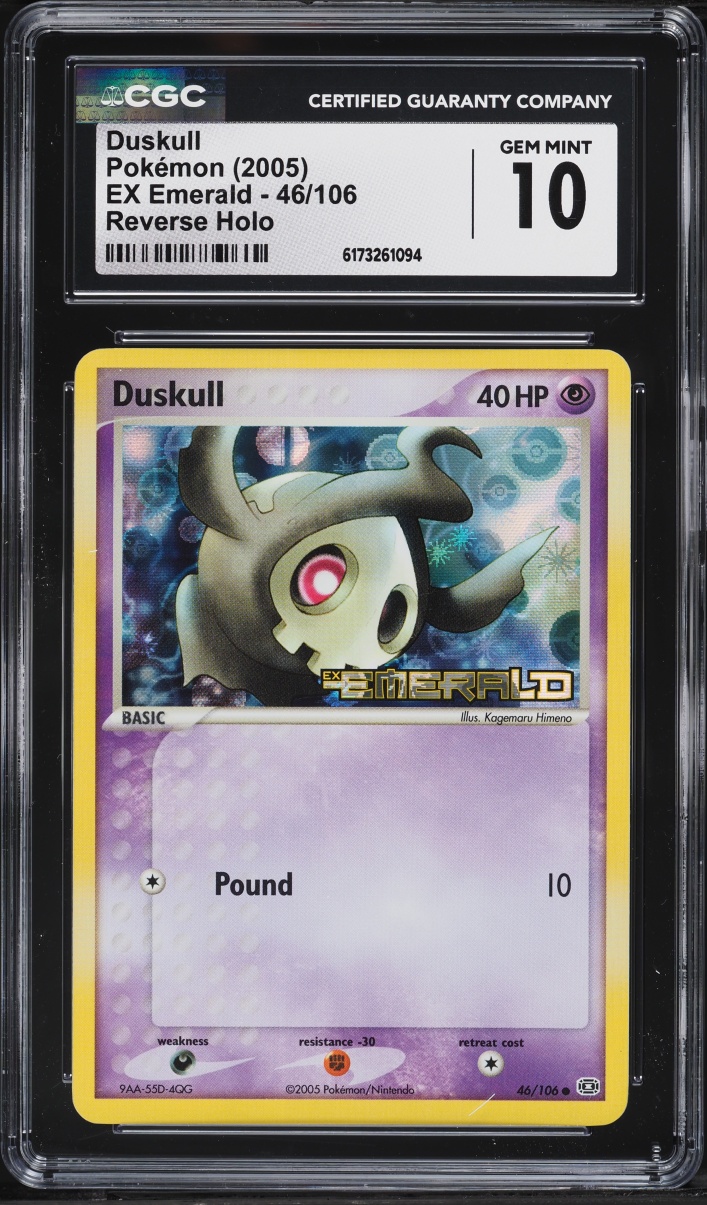2005 Pokemon EX Emerald Reverse Holo Duskull #46 CGC 10 GEM MINT