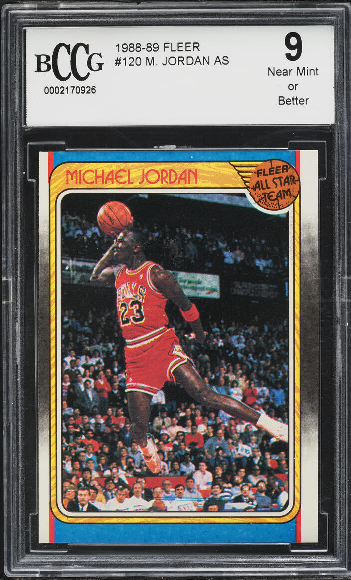 1988 Fleer Basketball Michael Jordan ALL-STAR #120 BCCG 9