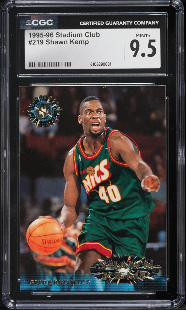 1995 Stadium Club Shawn Kemp #219 CGC 9.5 MINT+