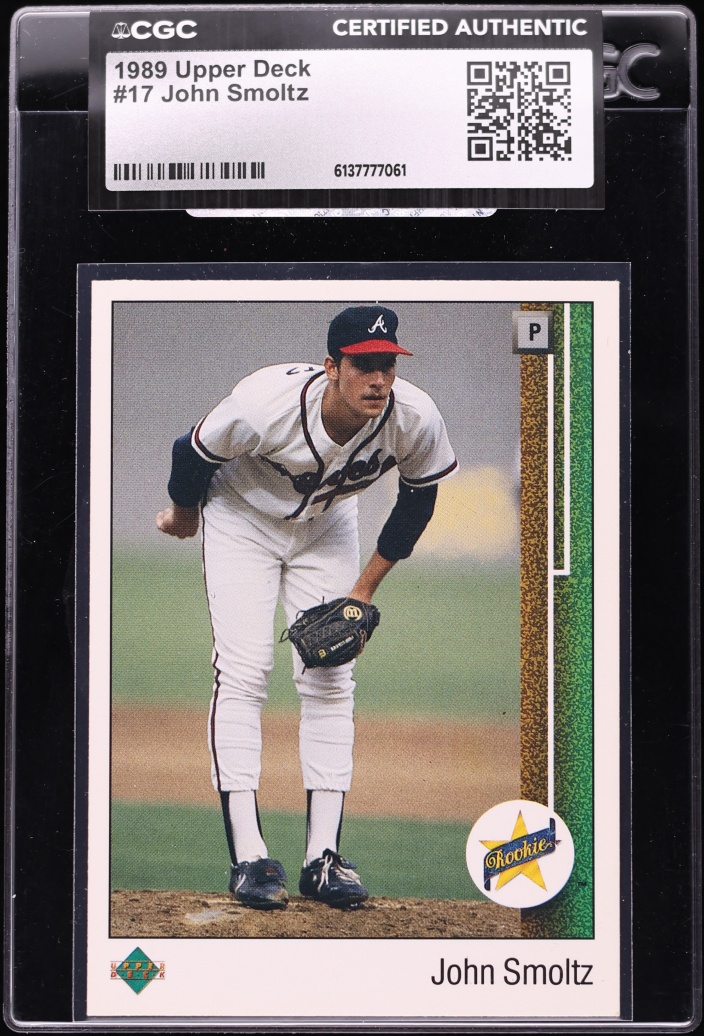 1989 Upper Deck John Smoltz ROOKIE #17 CGC AUTH