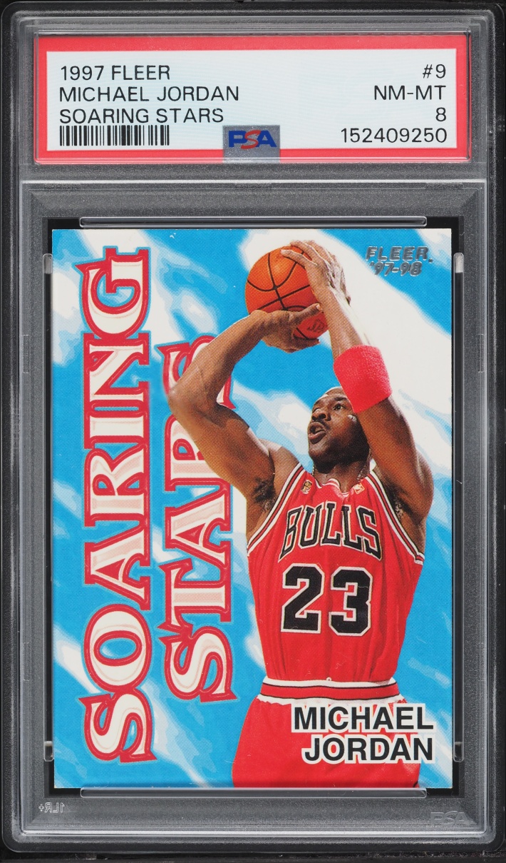 1997 Fleer Soaring Stars Michael Jordan #9 PSA 8 NM-MT
