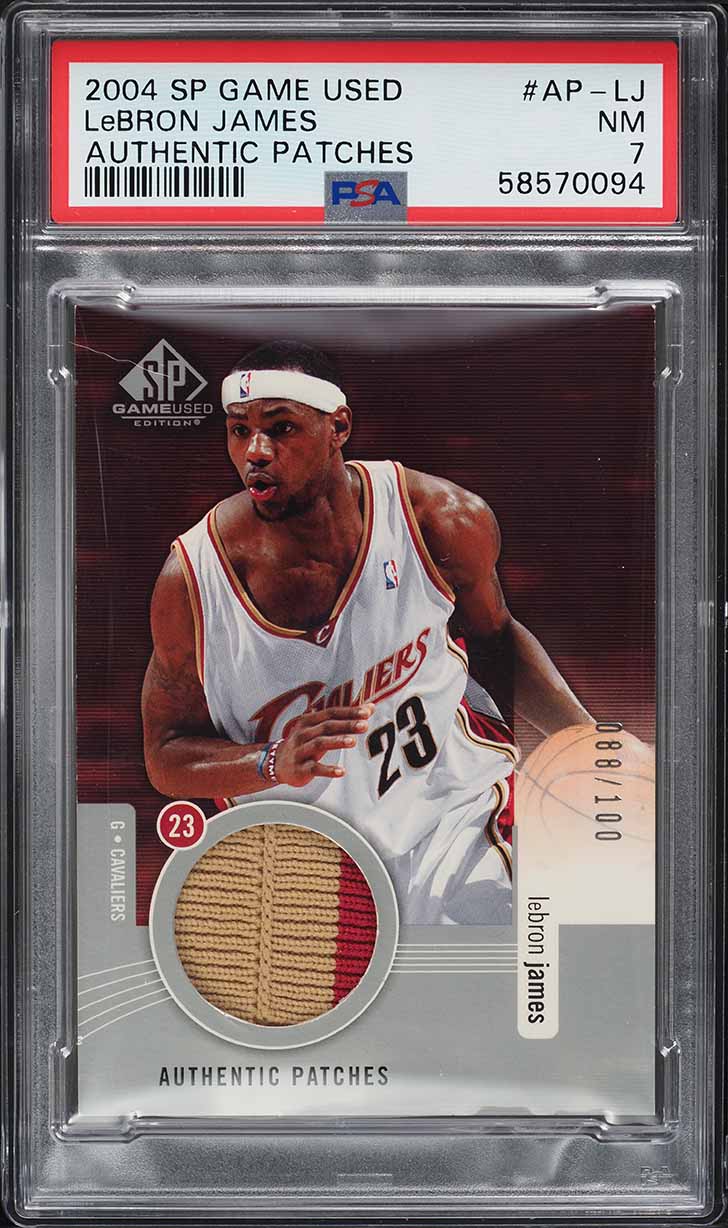 2004 SP Game Used Wood Impressions Lebron James AUTO DNA 10