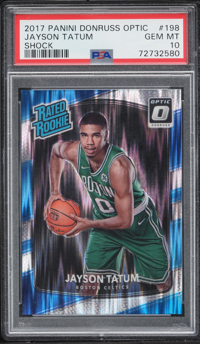 2017 Donruss Optic Shock Jayson Tatum ROOKIE #198 PSA 10 GEM MINT
