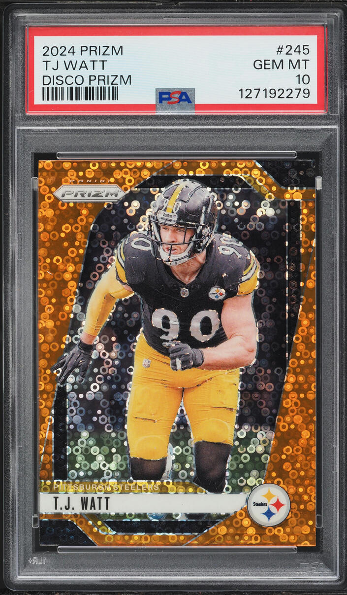 2024 Panini Prizm Disco T.J. Watt #245 PSA 10 GEM MINT