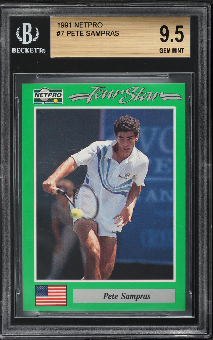 1991 Netpro Tour Star Pete Sampras ROOKIE #7 BGS 9.5 GEM MINT