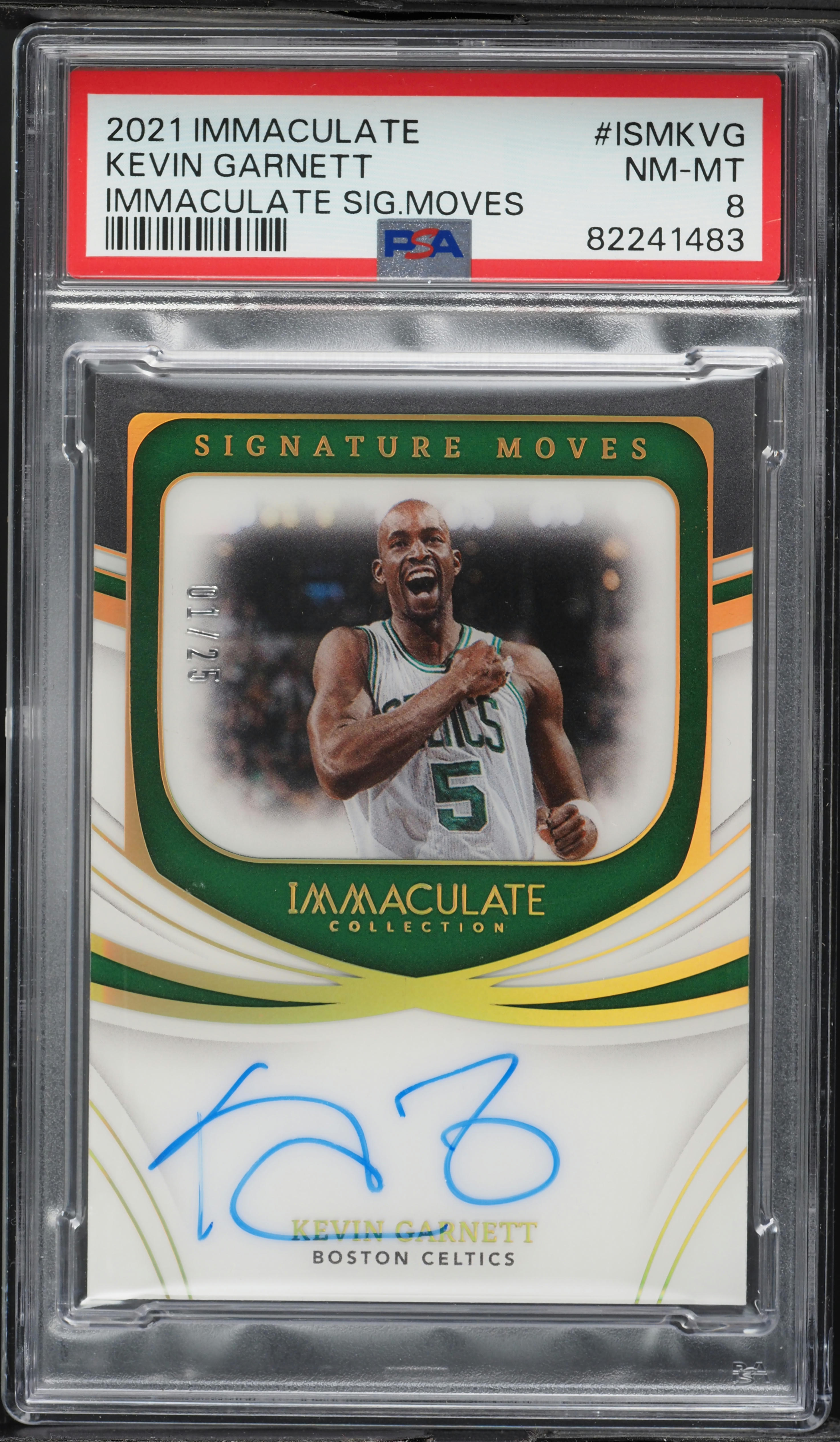 2021 Immaculate Collection Signature Moves Kevin Garnett AUTO 1/25