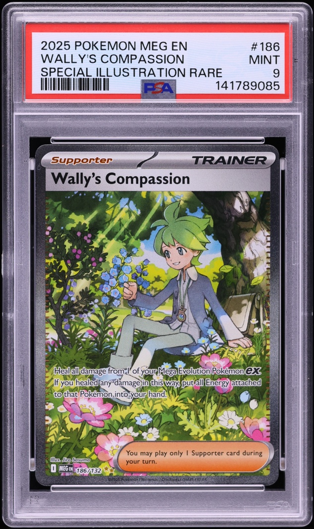 2025 Pokemon Mega Evolution SIR Wally's Compassion #186 PSA 9 MINT