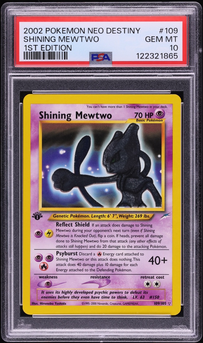 2002 Pokemon Neo Destiny 1st Edition Shining Mewtwo #109 PSA 10 GEM MINT