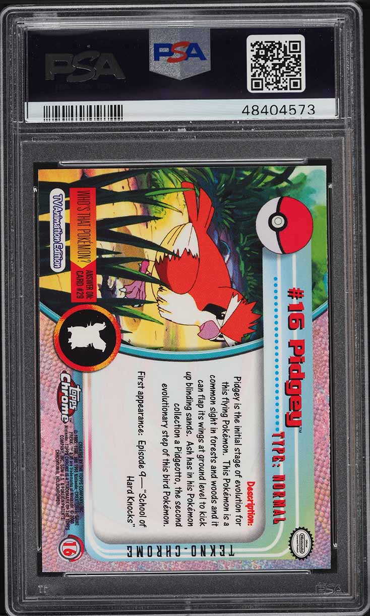 2000 Topps Chrome Pokemon Series 1 Tekno Pidgey #16 PSA 10 GEM MINT
