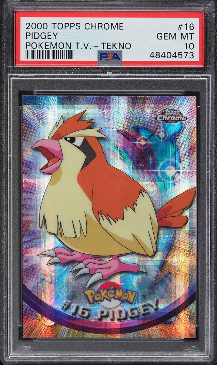 2000 Topps Chrome Pokemon Series 1 Tekno Pidgey #16 PSA 10 GEM MINT
