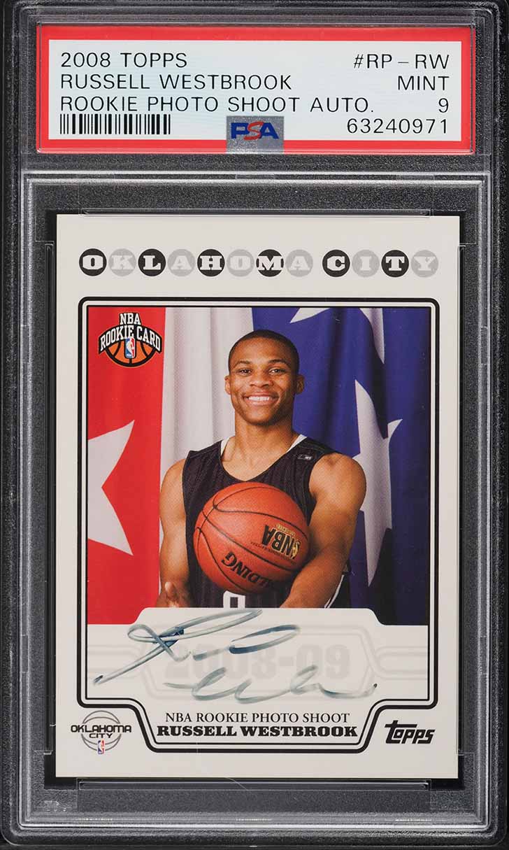 2008 Topps Basketball Russell Westbrook ROOKIE #199 PSA 8 NM