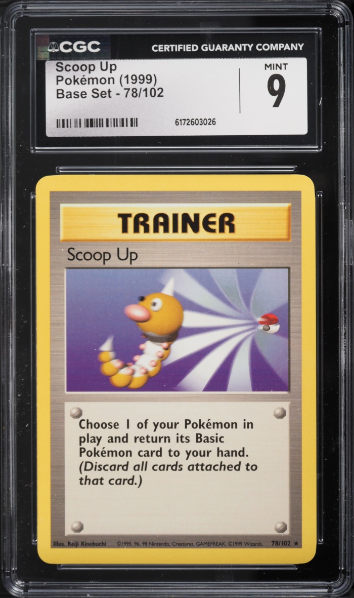 1999 Pokemon Base Set Scoop Up #78 CGC 9 MINT