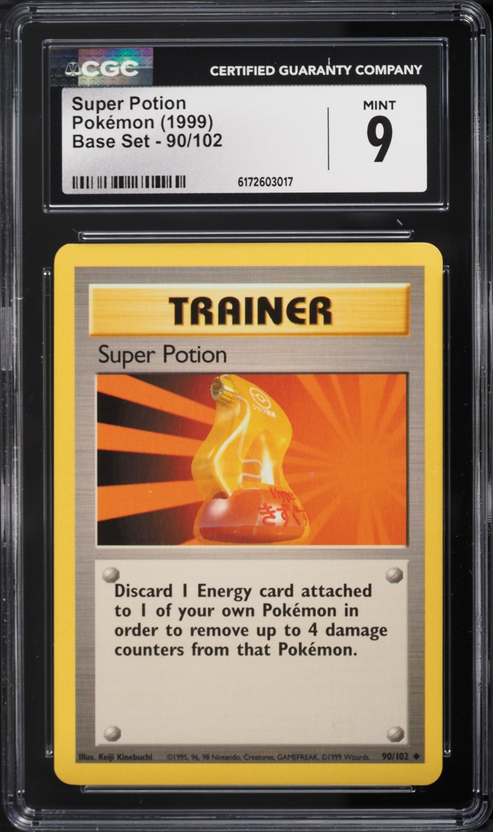 1999 Pokemon Base Set Super Potion #90 CGC 9 MINT