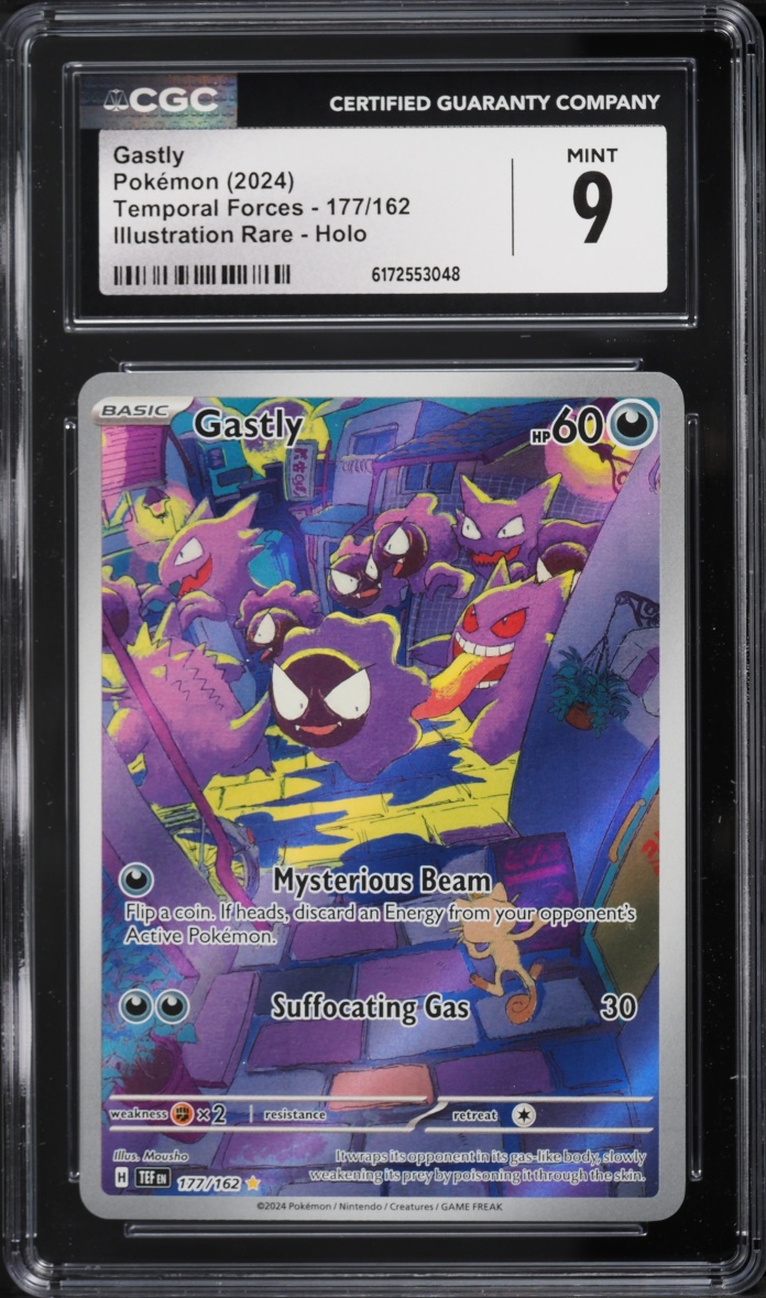 2024 Pokemon Scarlet & Violet Temporal Forces IR Gastly #177 CGC 9 MINT