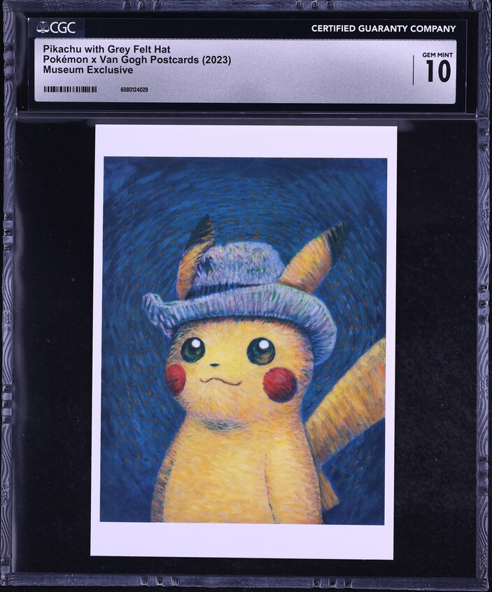2023 Pokemon Van Gogh Postcards Museum Exclusive Pikachu With Grey