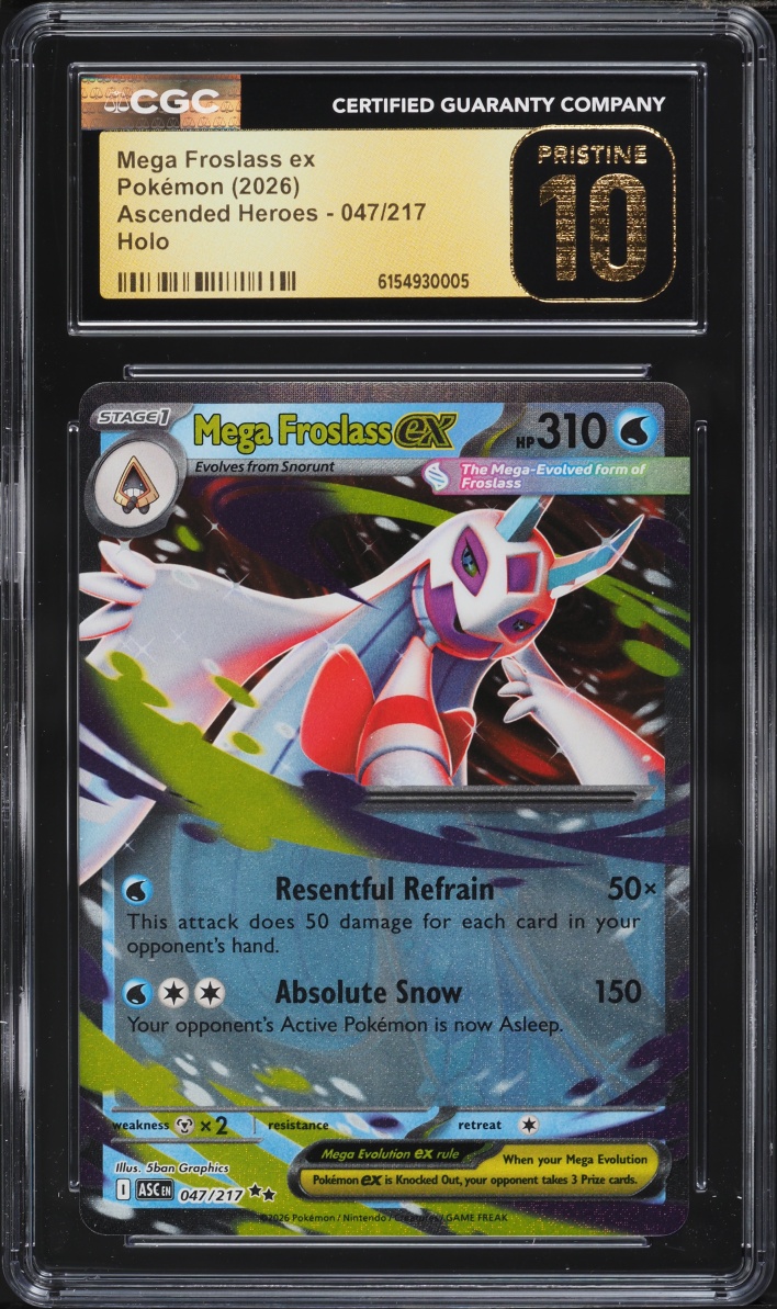 2026 Pokemon Mega Evolution Ascended Heroes Holo Mega Froslass ex #47 CGC 10 PRISTINE