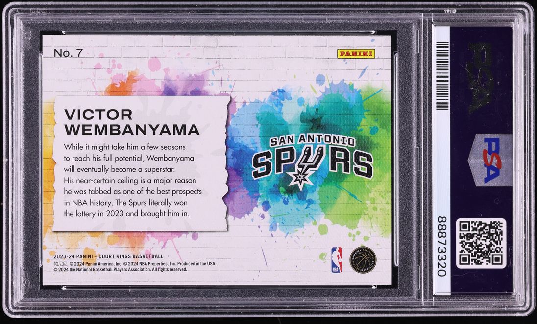 2023 Panini Court Kings Self Expression Victor Wembanyama ROOKIE #7 PSA 10 GEM MINT