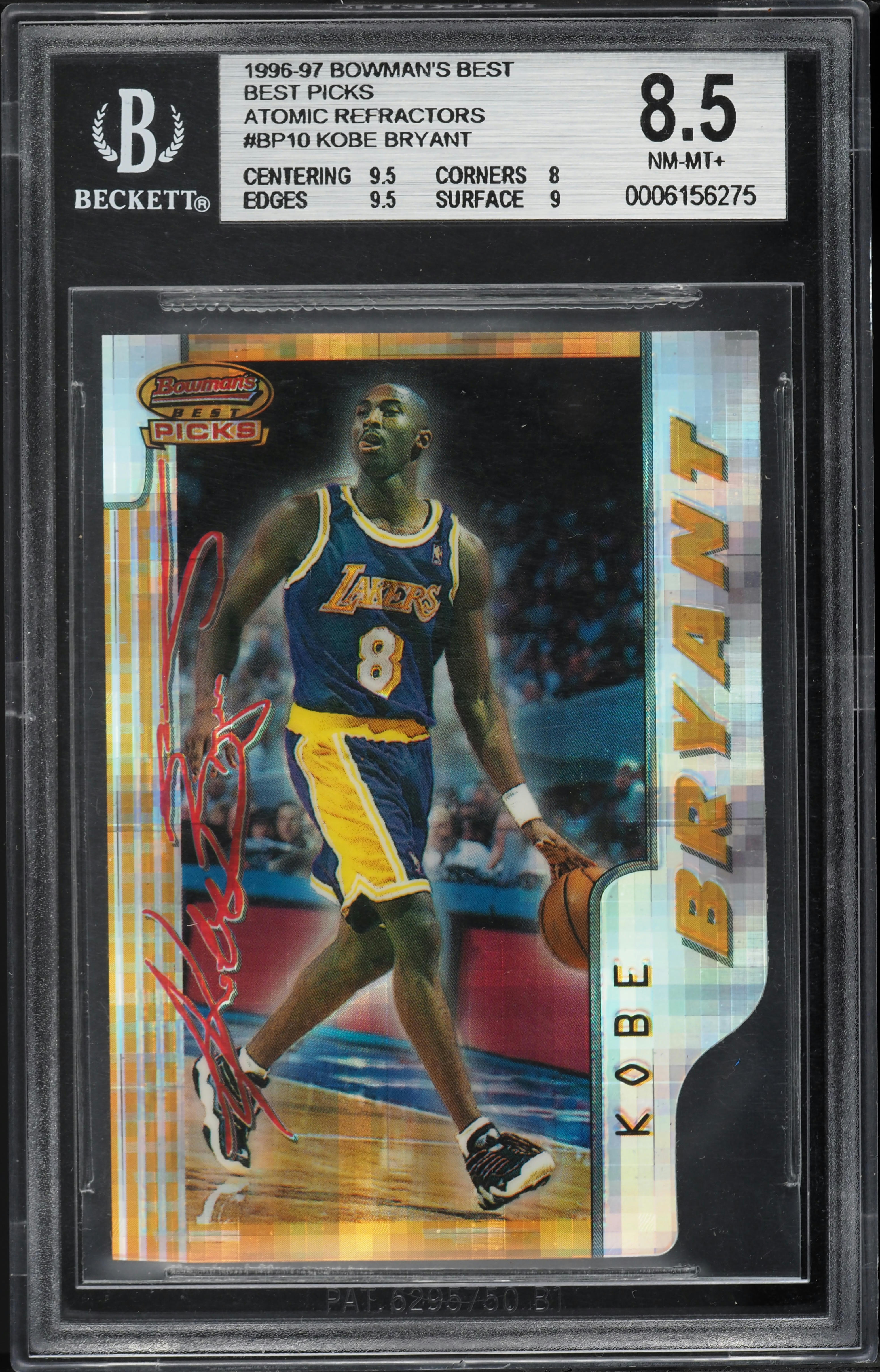 1996 Bowman's Best Picks Atomic Refractor Kobe Bryant ROOKIE