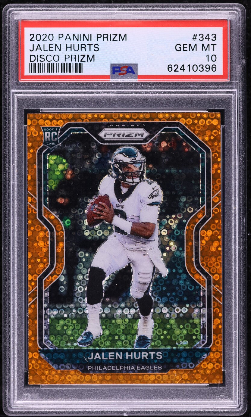 2020 Panini Prizm Disco Jalen Hurts ROOKIE #343 PSA 10 GEM MINT