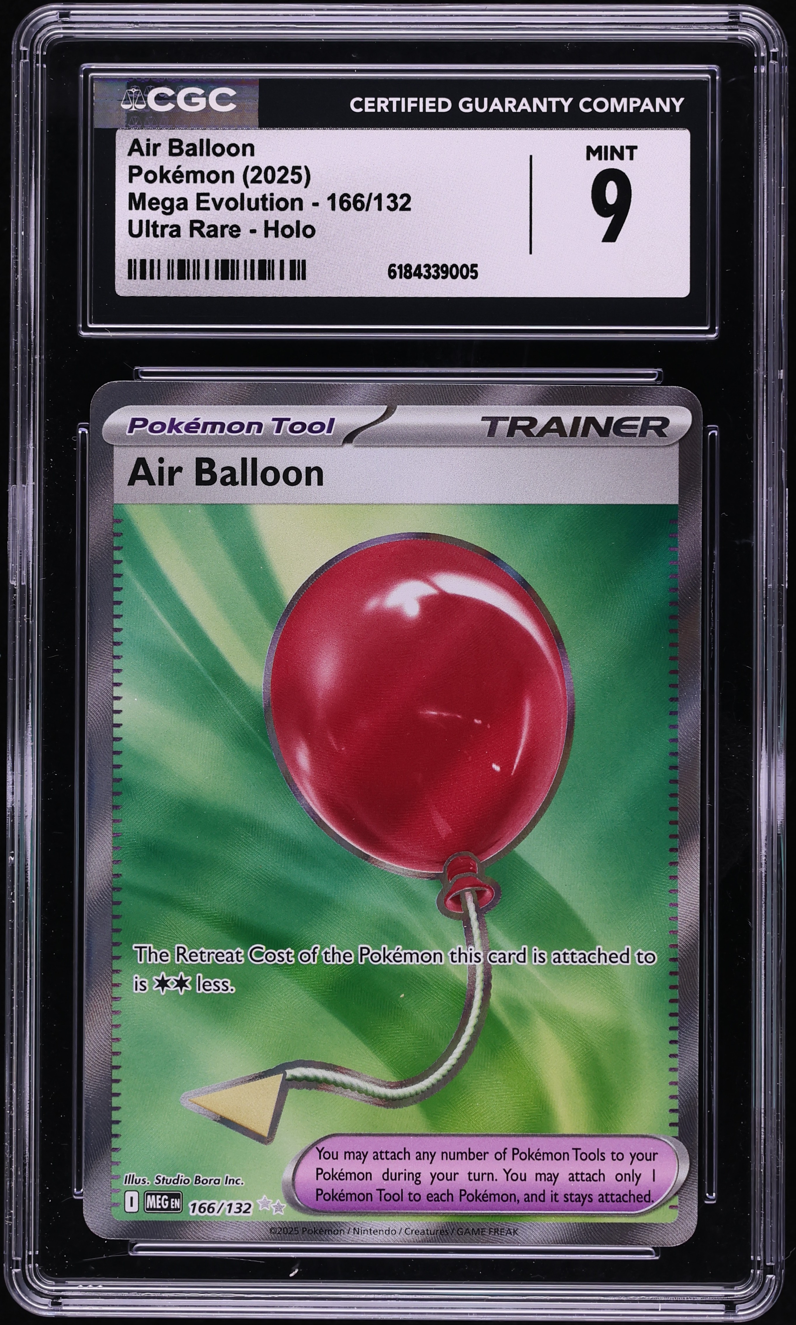 2025 Pokemon Mega Evolution Full Art Air Balloon #166 CGC 9 MINT