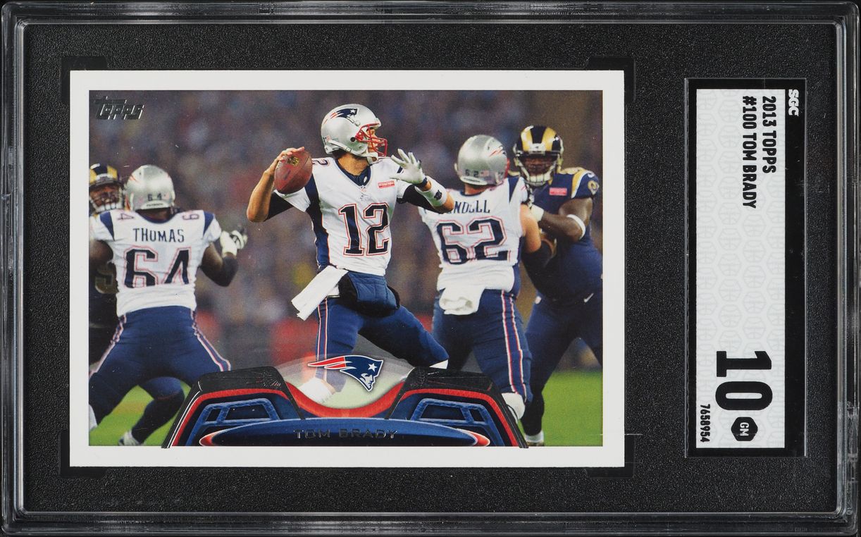 2013 Topps Football Tom Brady #100 SGC 10 GEM MINT