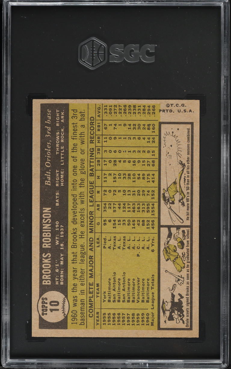 1961 Topps Brooks Robinson #10 SGC 9 MINT