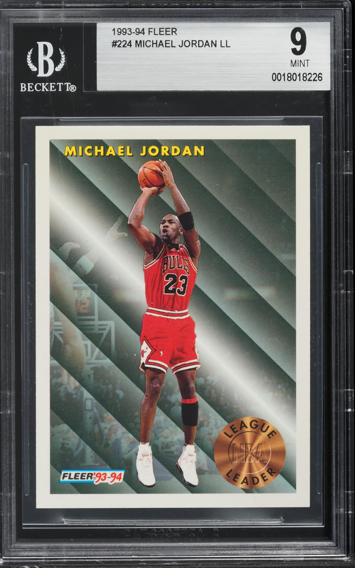 1993 Fleer Basketball Michael Jordan #224 BGS 9 MINT