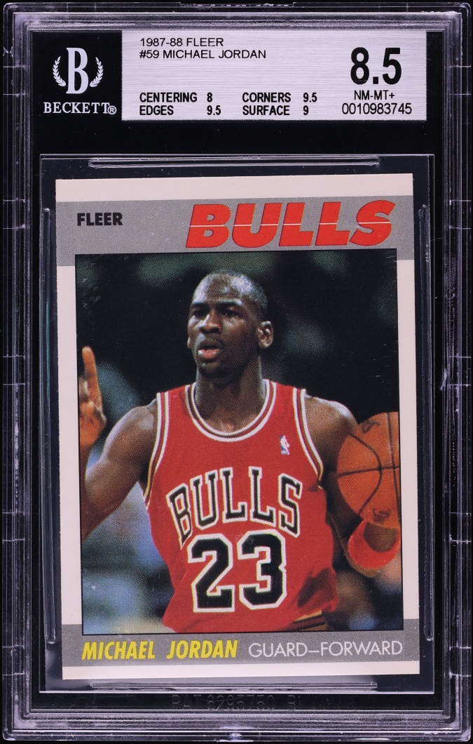 1988 Fleer Basketball Michael Jordan #59 BGS 8.5 NM-MT+