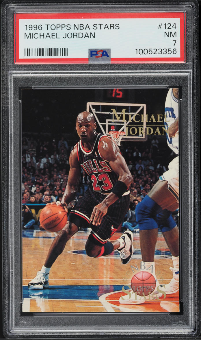 1996 Topps NBA Stars Michael Jordan #124 PSA 7 NRMT
