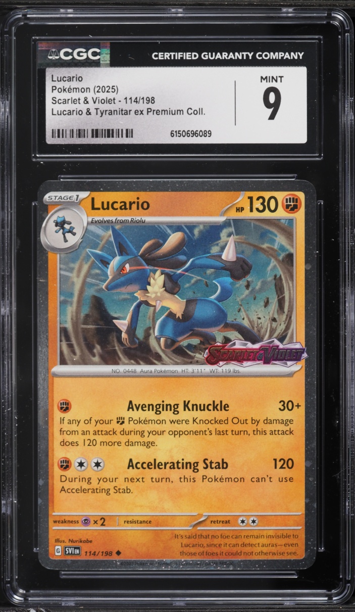 2025 Pokemon Scarlet & Violet Lucario & Tyranitar Ex Premium Lucario #114 CGC 9 MINT