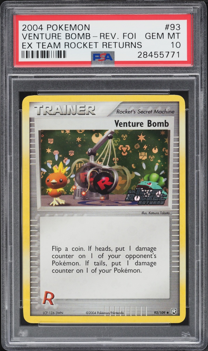 2004 Pokemon EX Team Rocket Returns Reverse Holo Venture Bomb #93 PSA 10 GEM MINT