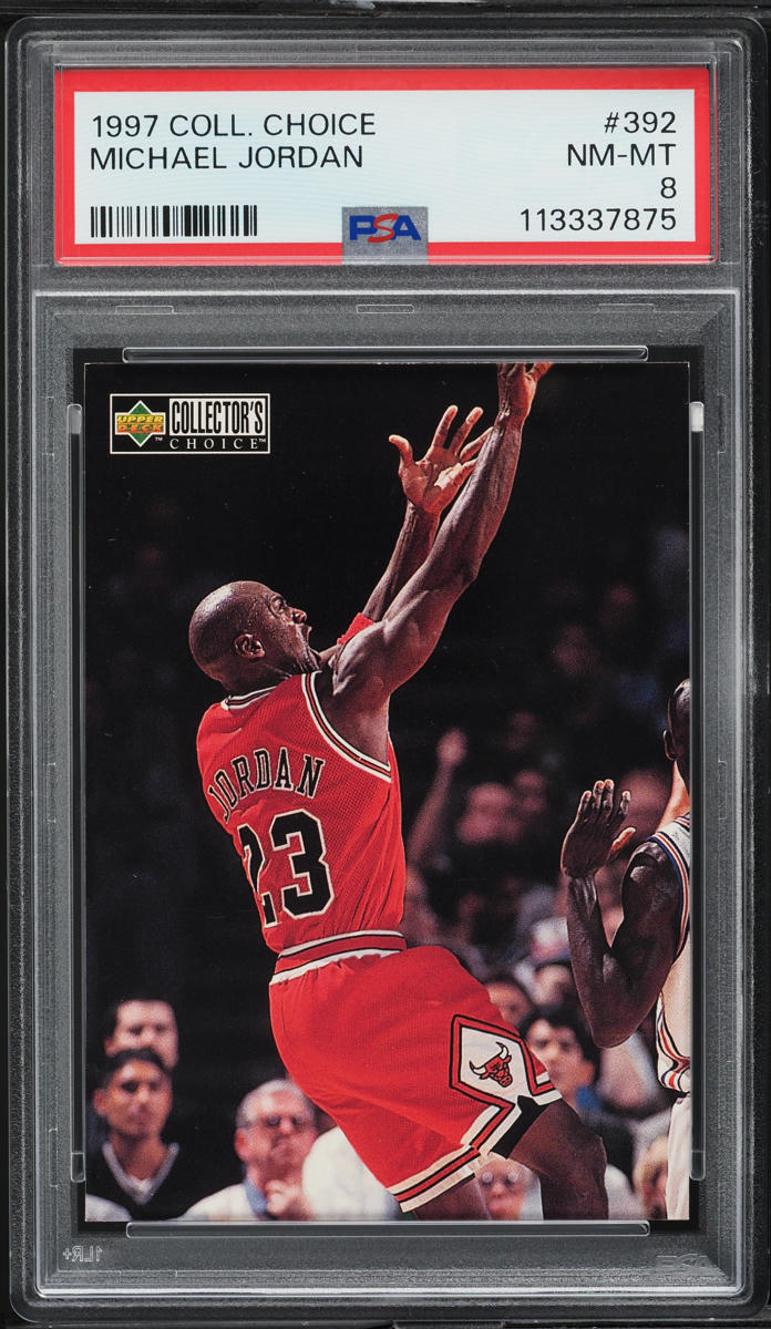 1997 Collector's Choice Basketball Michael Jordan #392 PSA 8 NM-MT