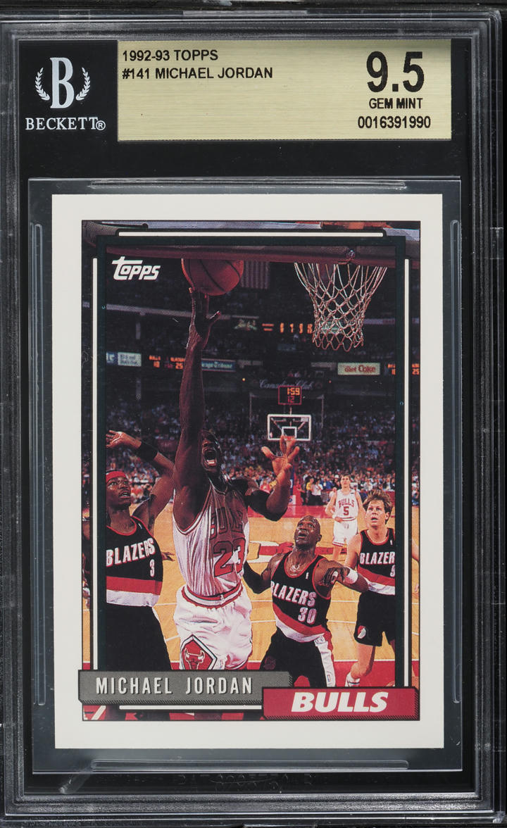 1992 Topps Basketball Michael Jordan #141 BGS 9.5 GEM MINT