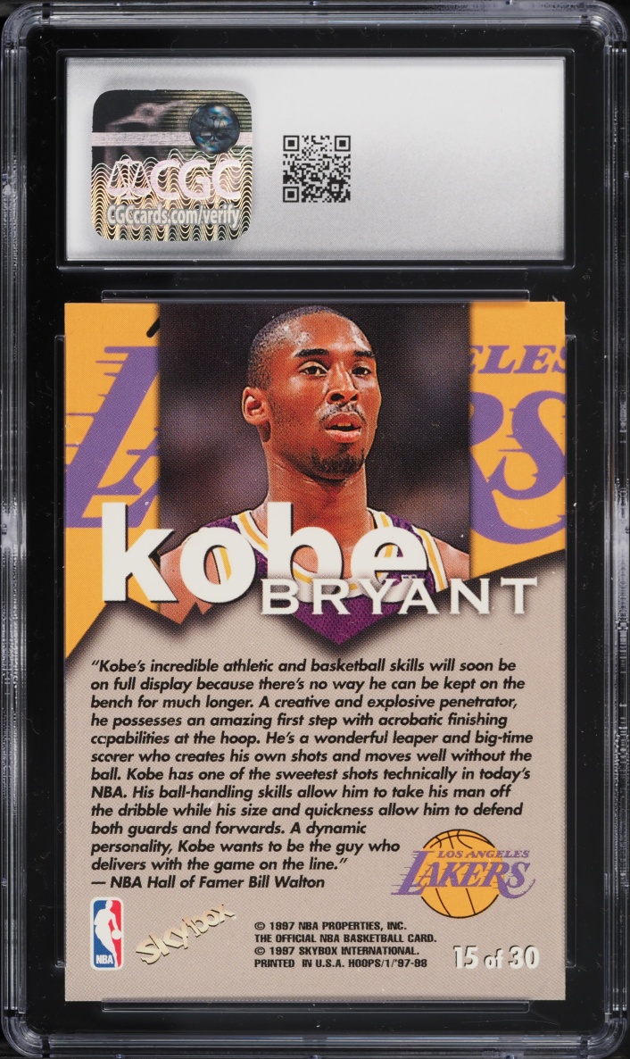 1997 Hoops Talkin' Kobe Bryant #15 CGC 6 EXMT