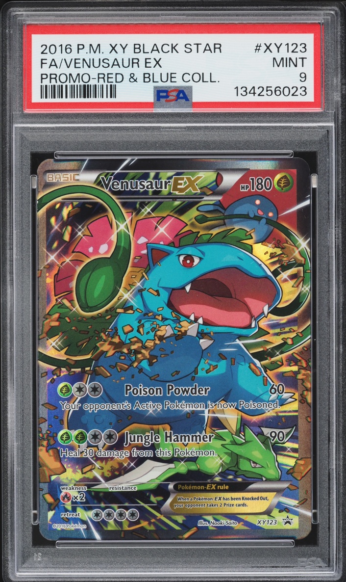 2016 Pokemon XY Promo Red & Blue Collection Full Art Venusaur EX #XY123 PSA 9 MINT