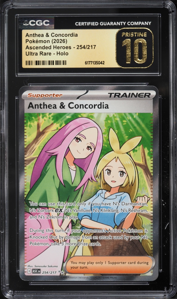 2026 Pokemon Mega Evolution Ascended Heroes Full Art Anthea & Concordia #254 CGC 10 PRISTINE