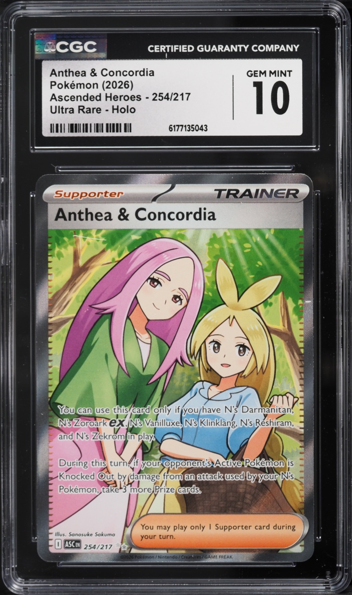 2026 Pokemon Mega Evolution Ascended Heroes Full Art Anthea & Concordia #254 CGC 10 GEM MINT